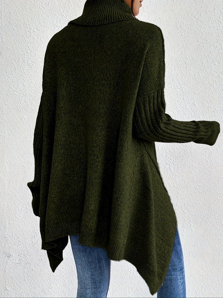 Karen – Oversized Turtleneck Knit Sweater