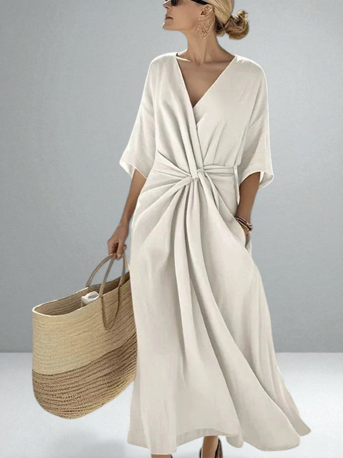 Lilou | Elegant Twist Maxi Dress