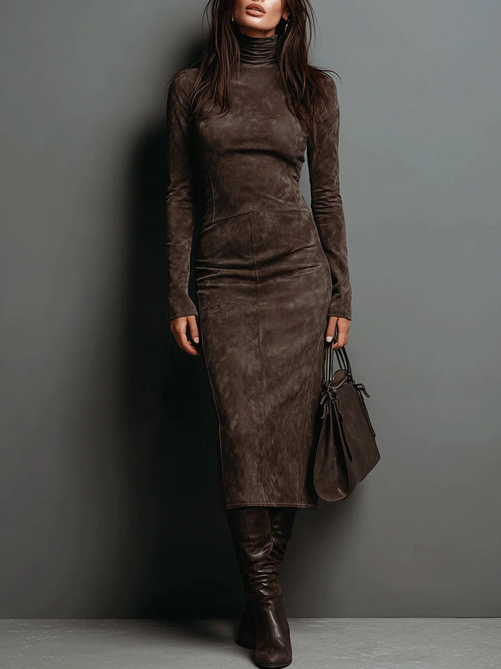 Gina – Turtleneck Bodycon Midi Dress