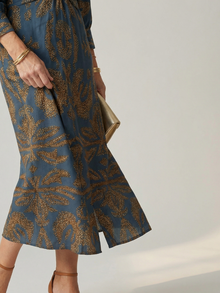 Mikayla | Natural Wrap Midi Dress