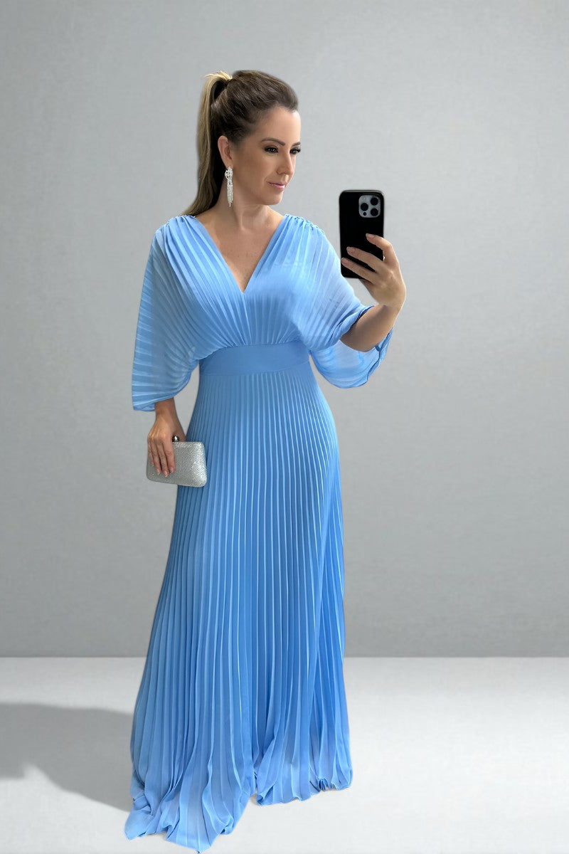 Hollis | Elegant Pleated Maxi Dress