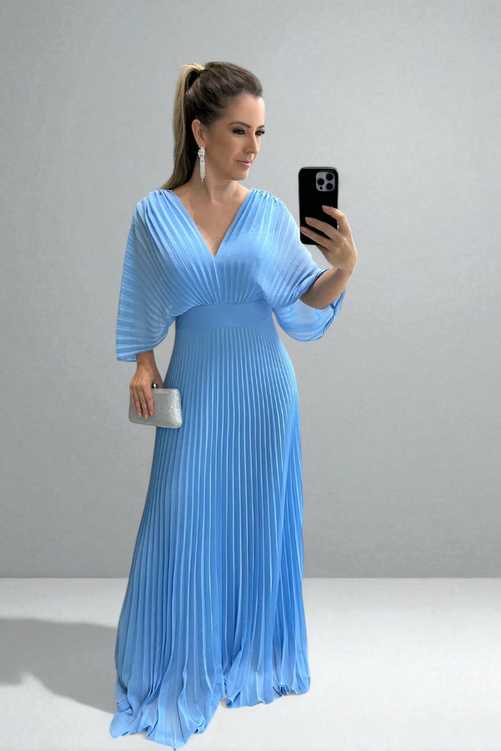 Hollis | Elegant Pleated Maxi Dress