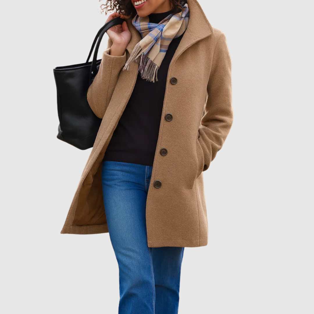 Delilah – Classic Tailored Button-Front Coat