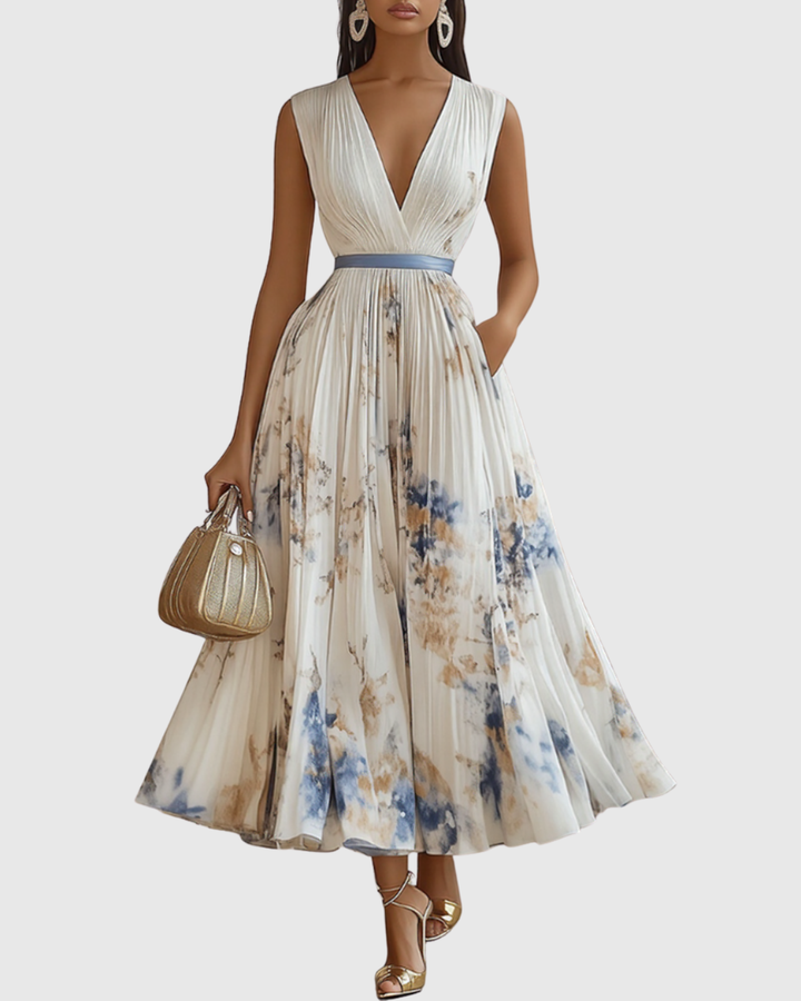 Fern | Elegant Pleated Maxi Dress