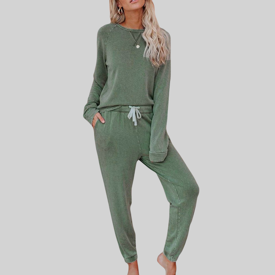Tyne | Casual Long Sleeve and Sweatpants Set