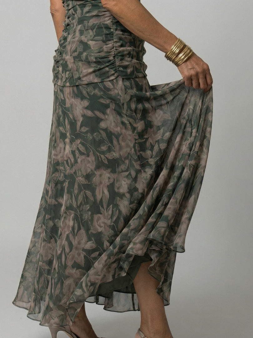 Elin | Off Shoulder Flow Midi Dress
