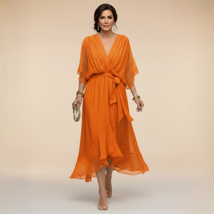Kendyl | Sandra Chiffon V-Neck Dress