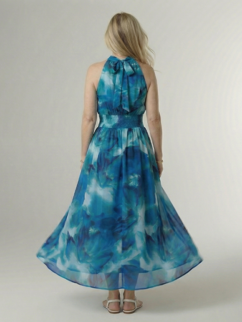 Jayla | Gathered Halter Midi Dress