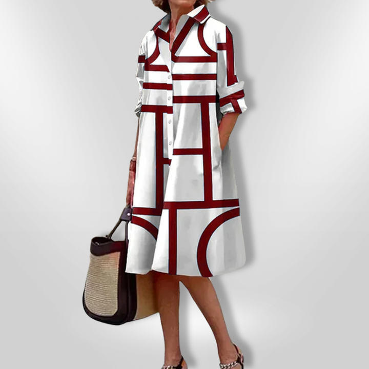 Maia | Geometric Midi Dress