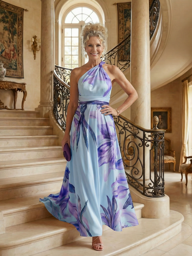 Amelia | Light Floral Maxi Dress