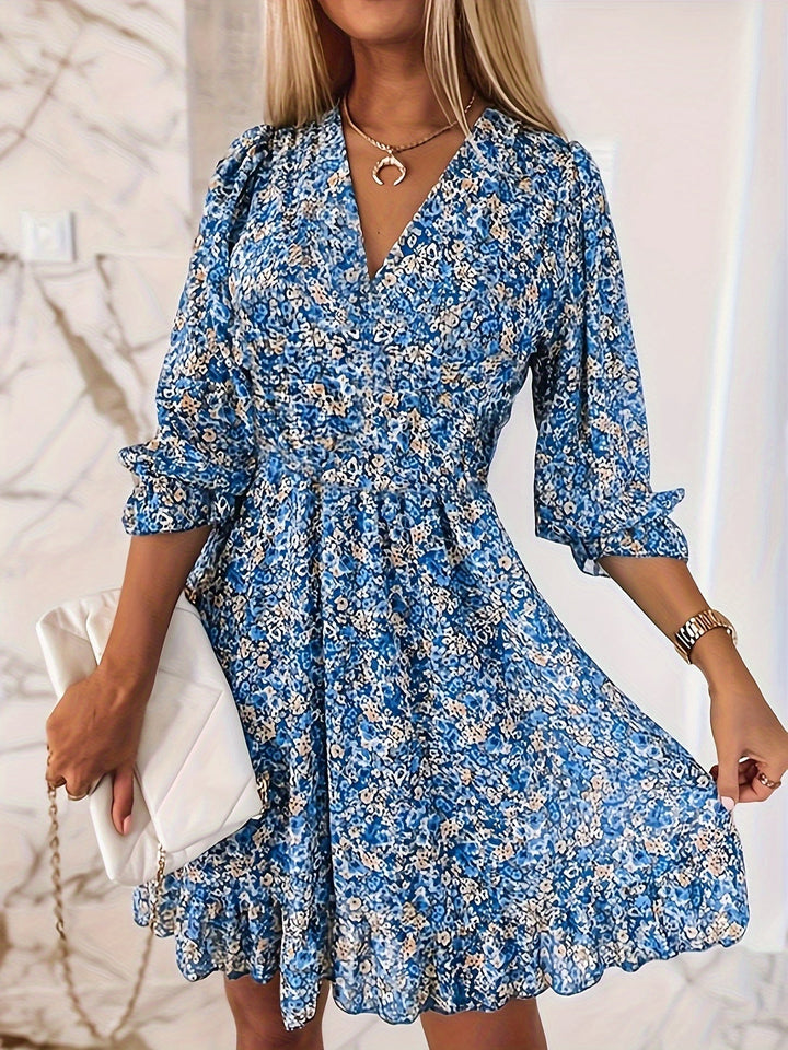 Junia | Floral Ruffle Mini Dress
