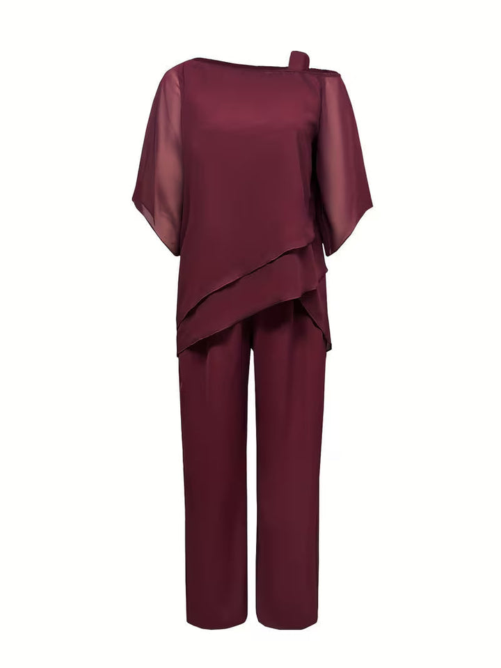 Melody | Soft Drape Two-Piece Set – Effortless Polish, All-Day Comfort