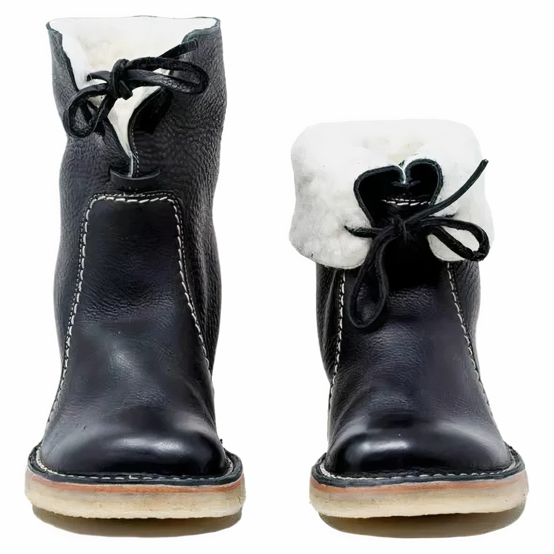 Sahasra | Casual Leather Mid-Calf Boots