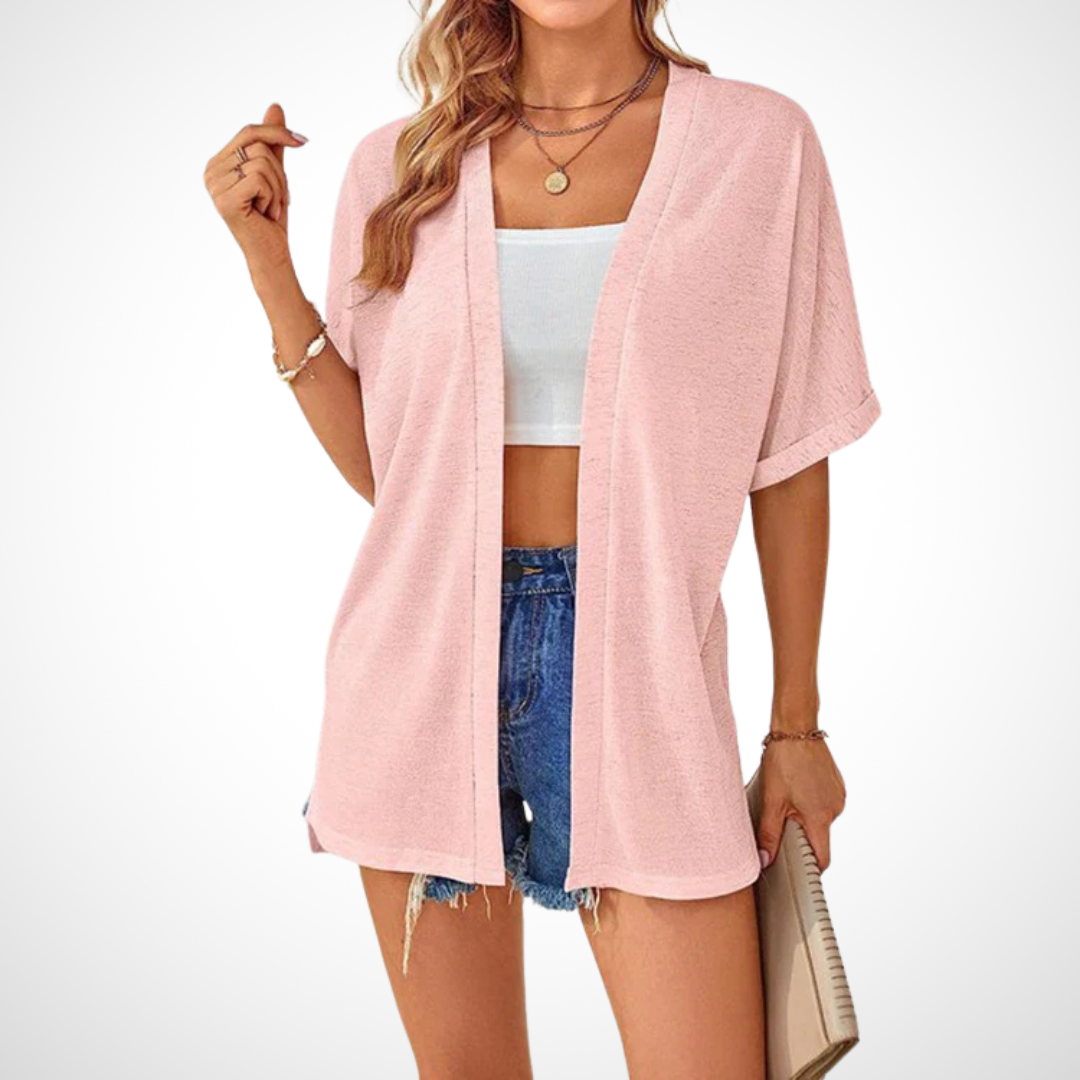 Leila | Stylish Flowy Short Sleeve Cardigan