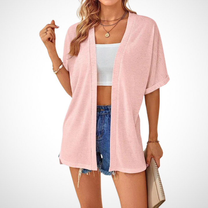 Leila | Stylish Flowy Short Sleeve Cardigan