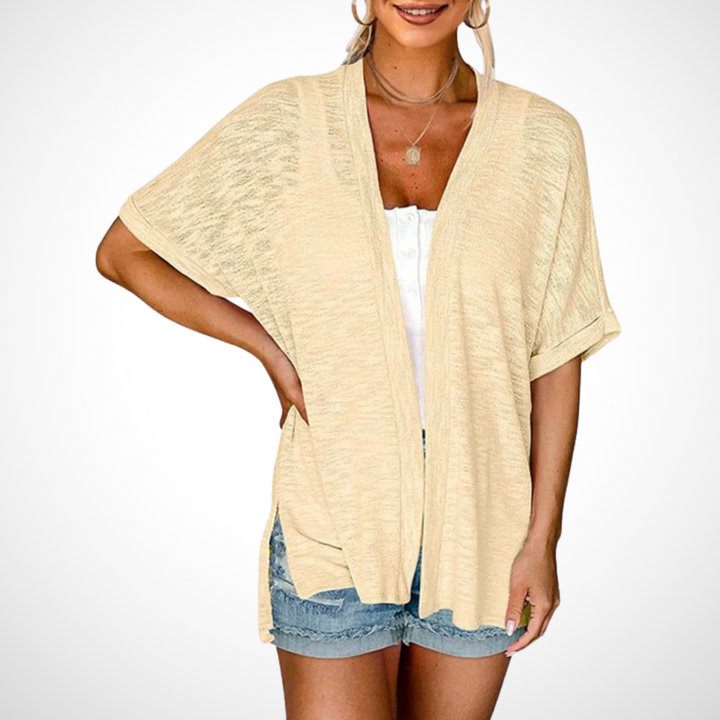 Leila | Stylish Flowy Short Sleeve Cardigan