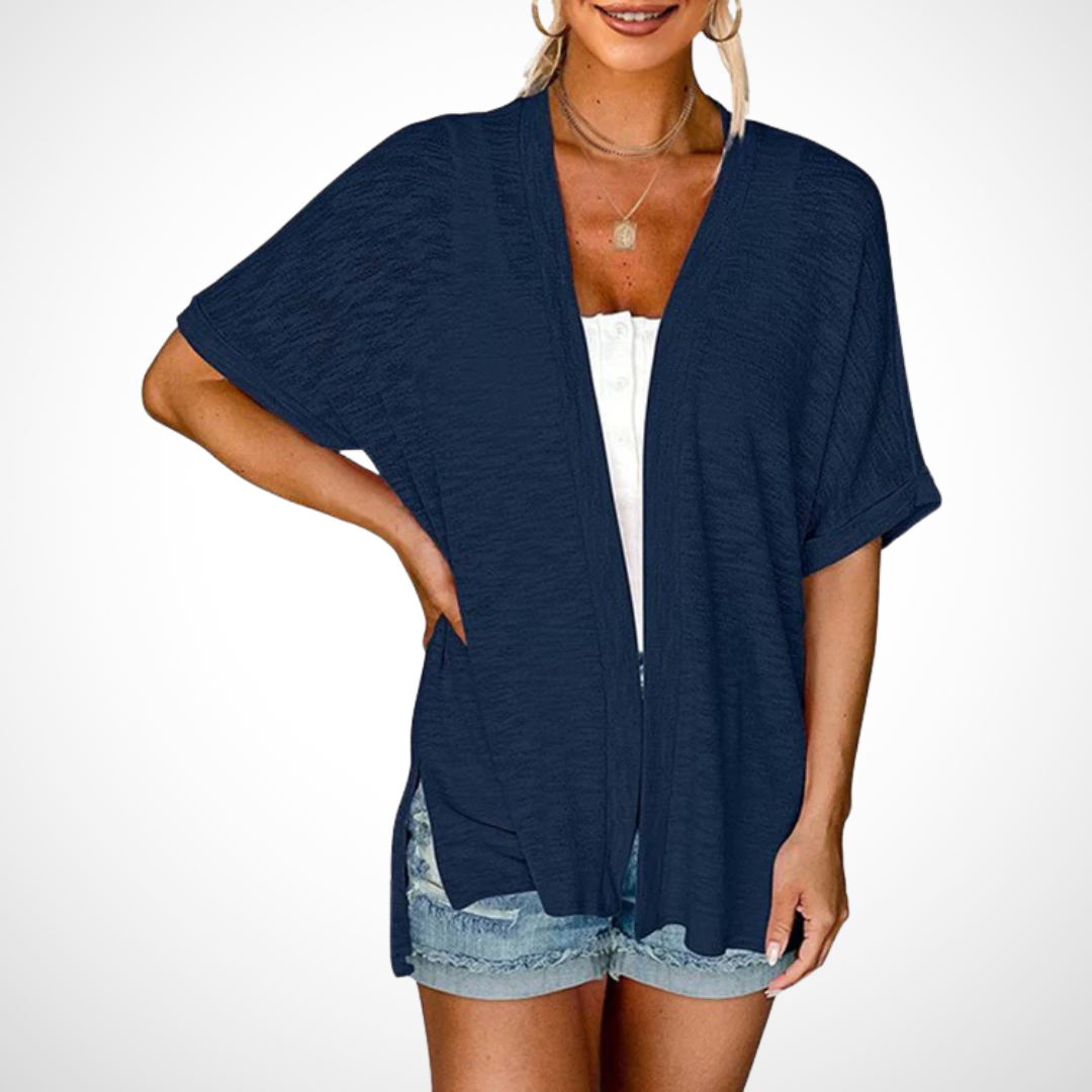Leila | Stylish Flowy Short Sleeve Cardigan