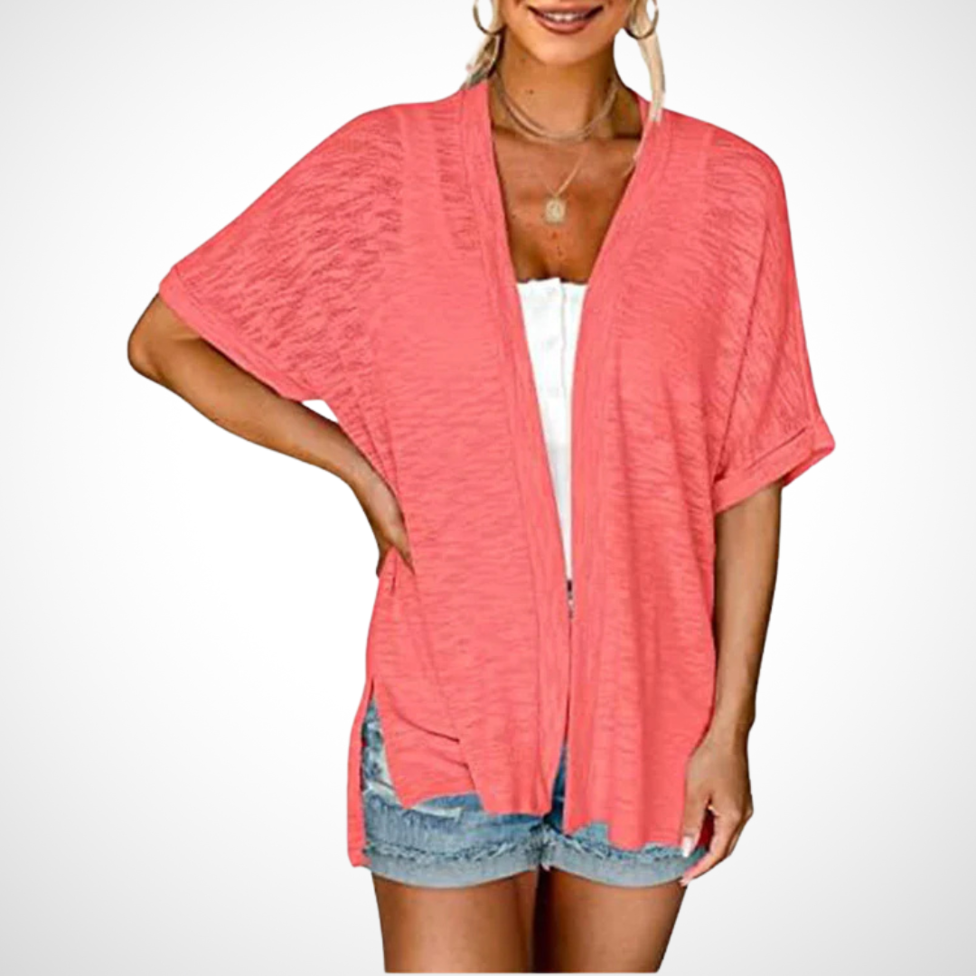 Leila | Stylish Flowy Short Sleeve Cardigan
