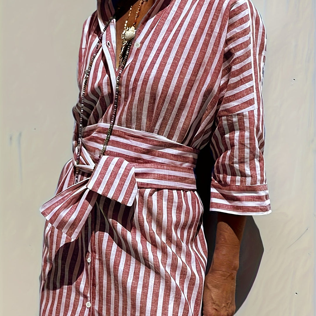 Regan | Striped Shirt Dress