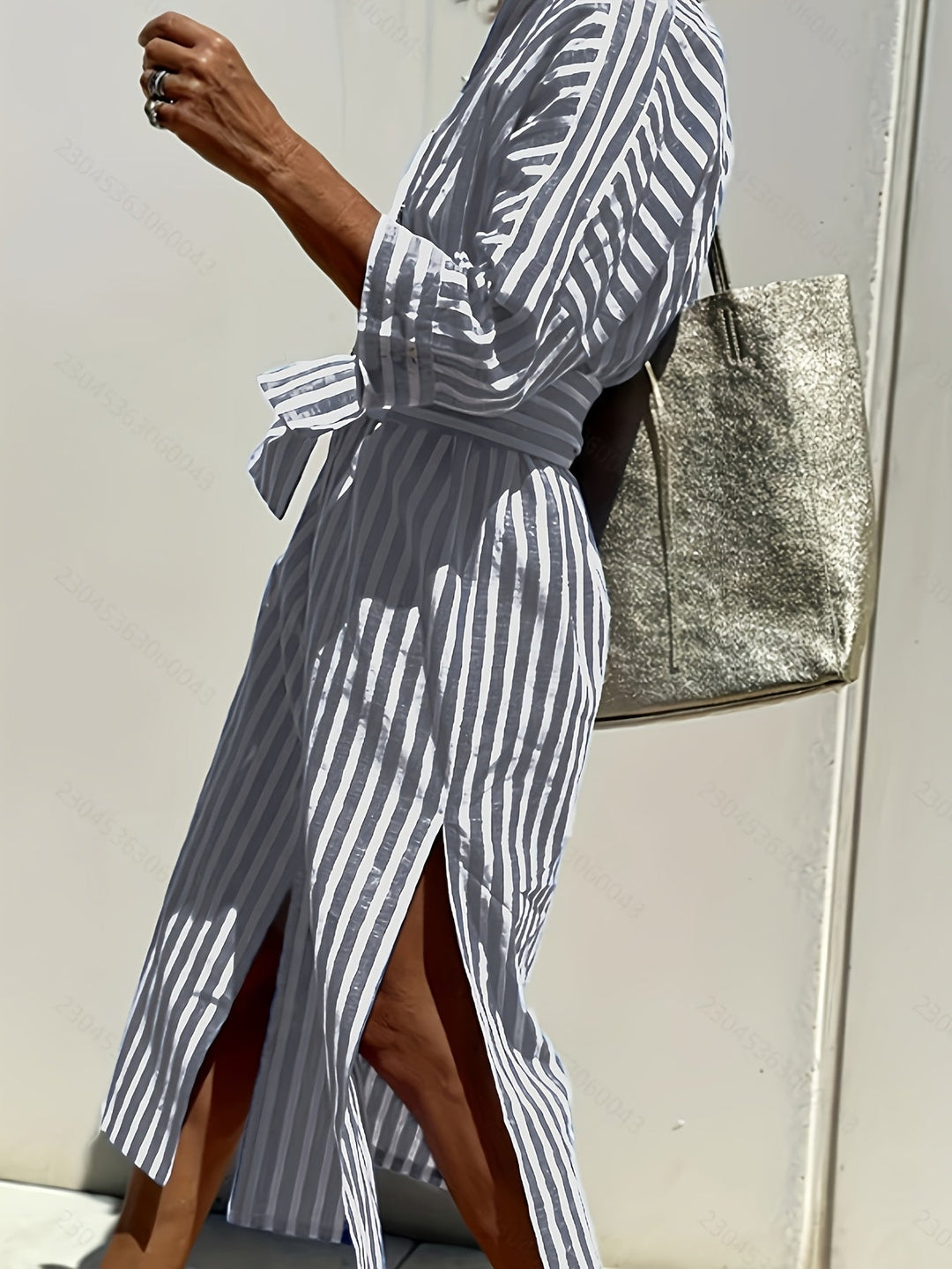 Regan | Striped Shirt Dress