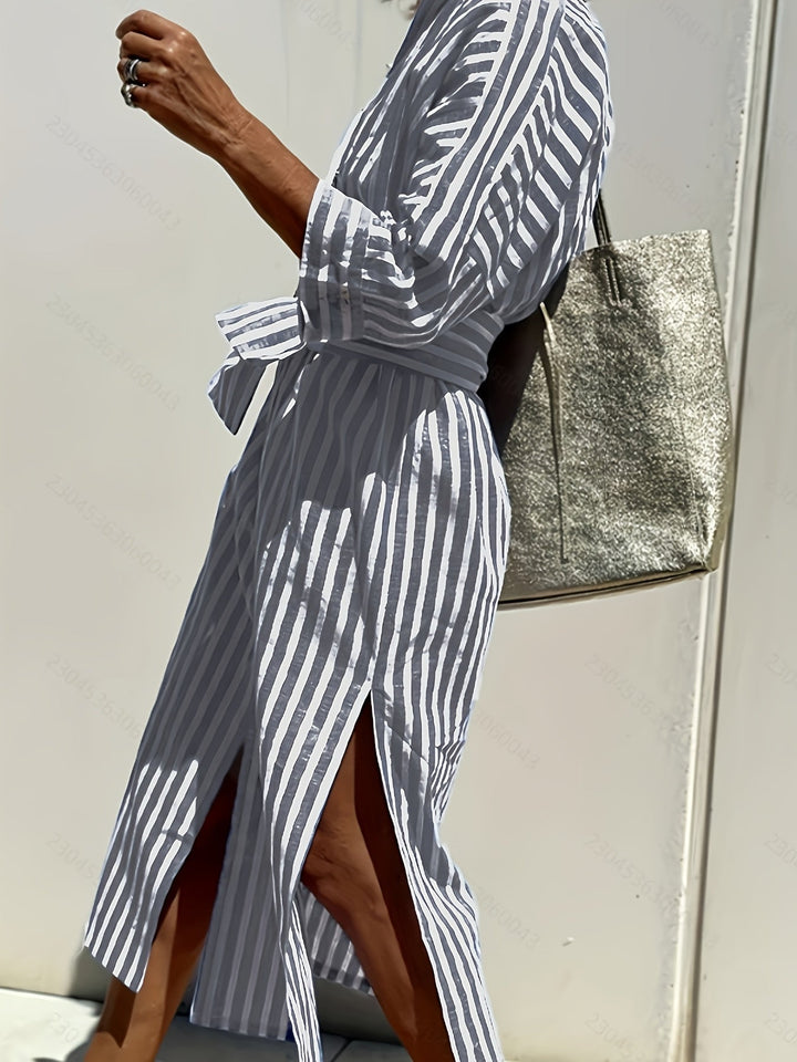 Regan | Striped Shirt Dress