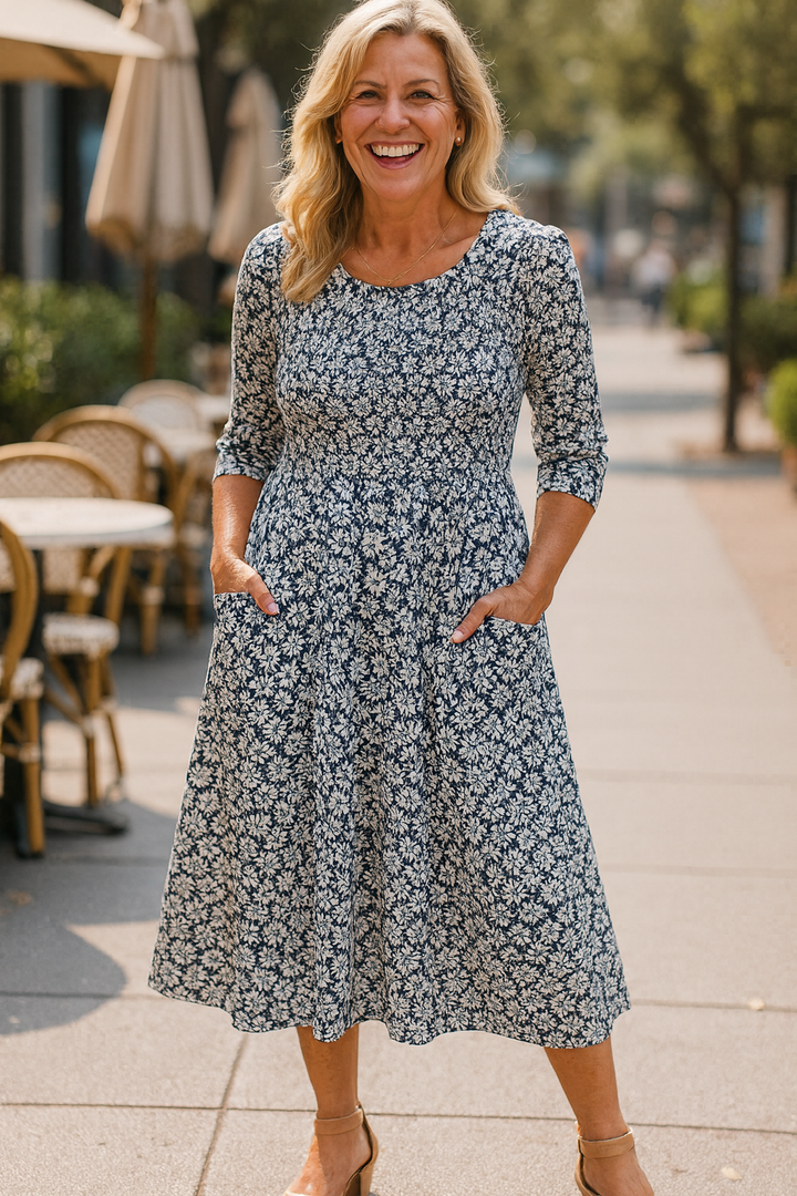 Paris | Everyday Elegance Midi Dress – Flattering Comfort, Timeless Confidence (s-5xl)