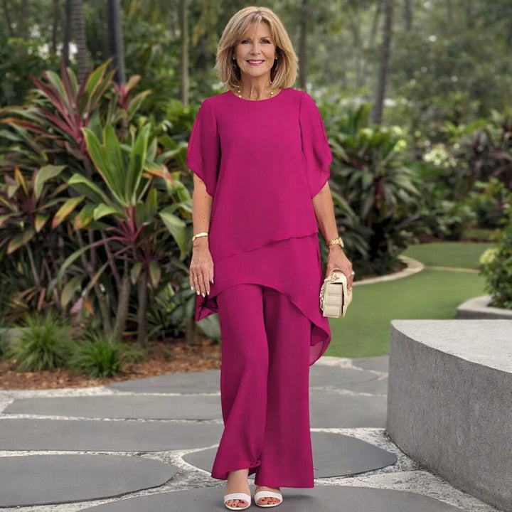 Kathleen | Chic Asymmetric Top & Pant Set