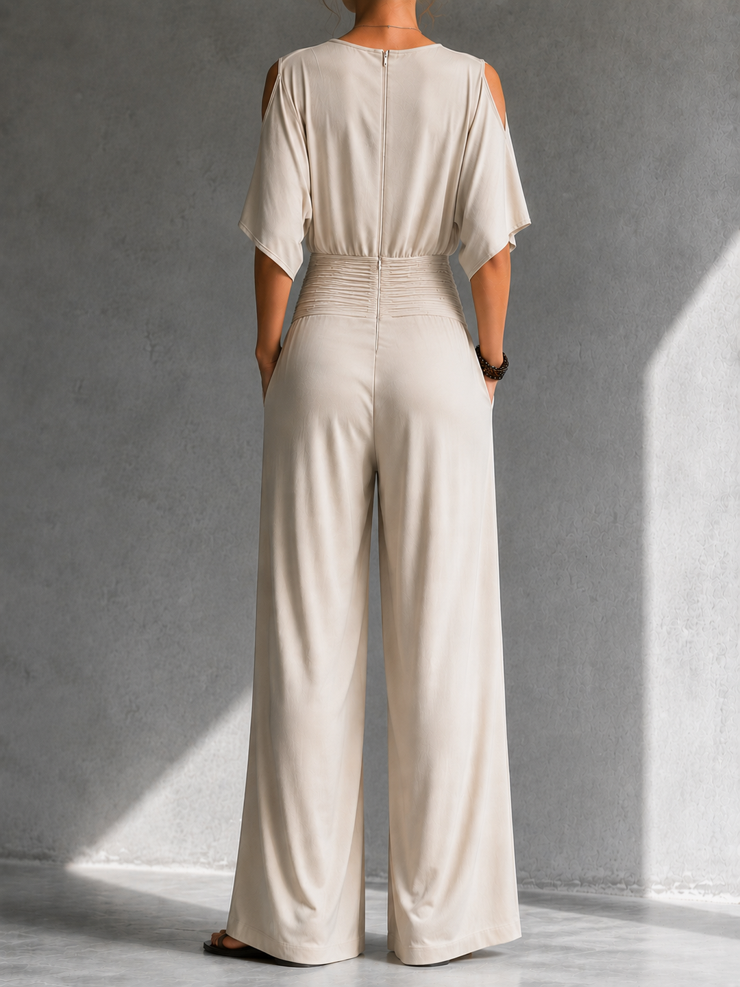 Evangeline – Wide Leg Wrap Jumpsuit