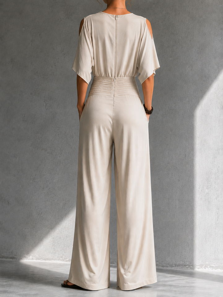 Evangeline – Wide Leg Wrap Jumpsuit