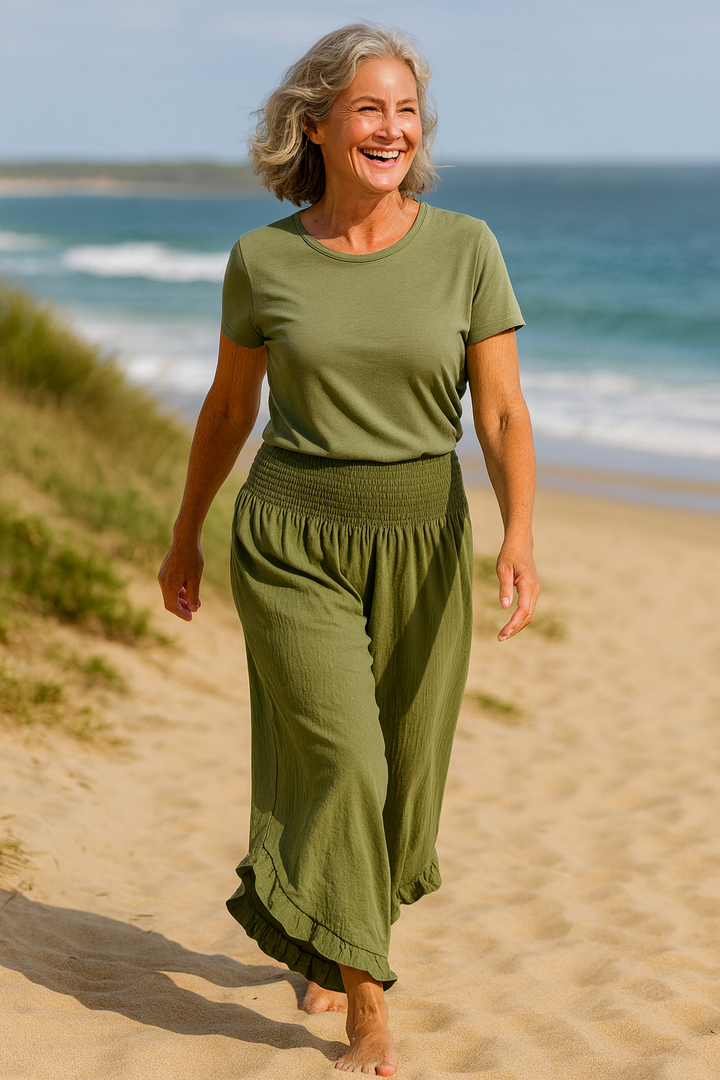Clare | Cotton-Linen Ease Pants