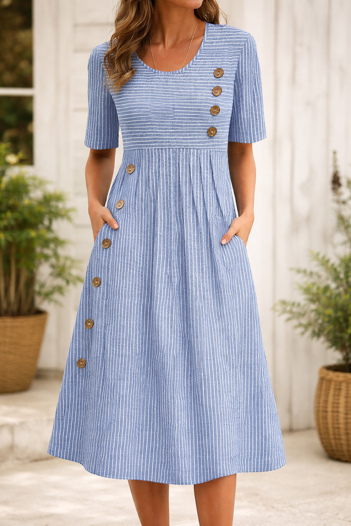 Joslyn | Timeless Striped Midi Dress