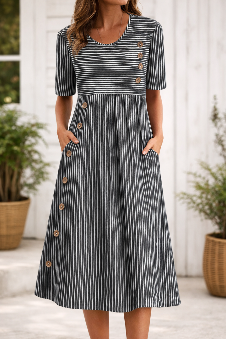 Joslyn | Timeless Striped Midi Dress