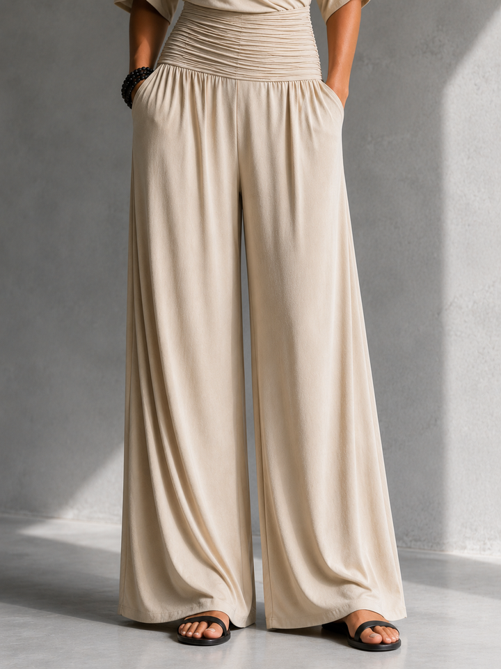 Rachelle – Wide-Leg Wrap-Front Jumpsuit