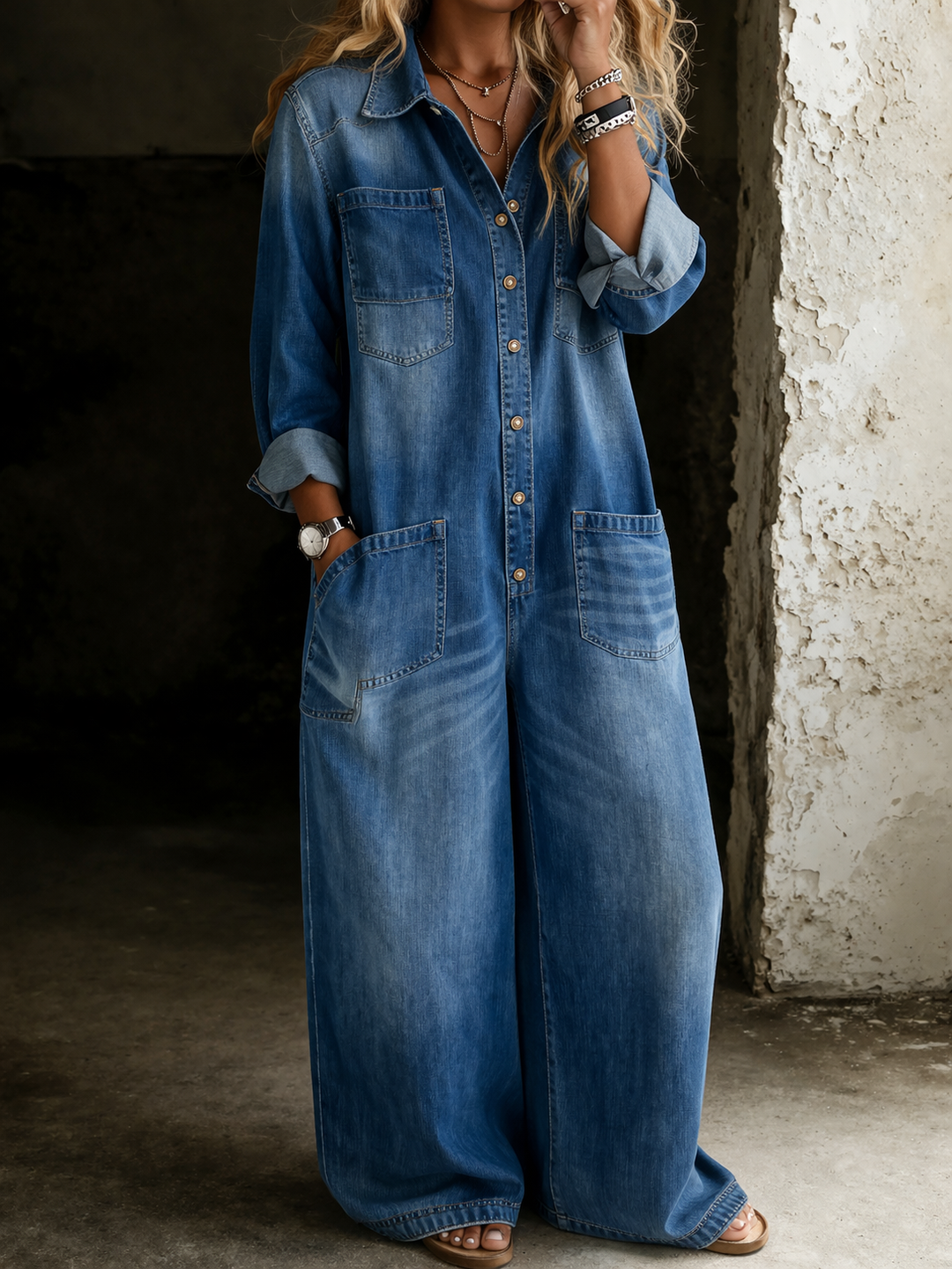 Scarlett | Comfort Denim Jumpsuit