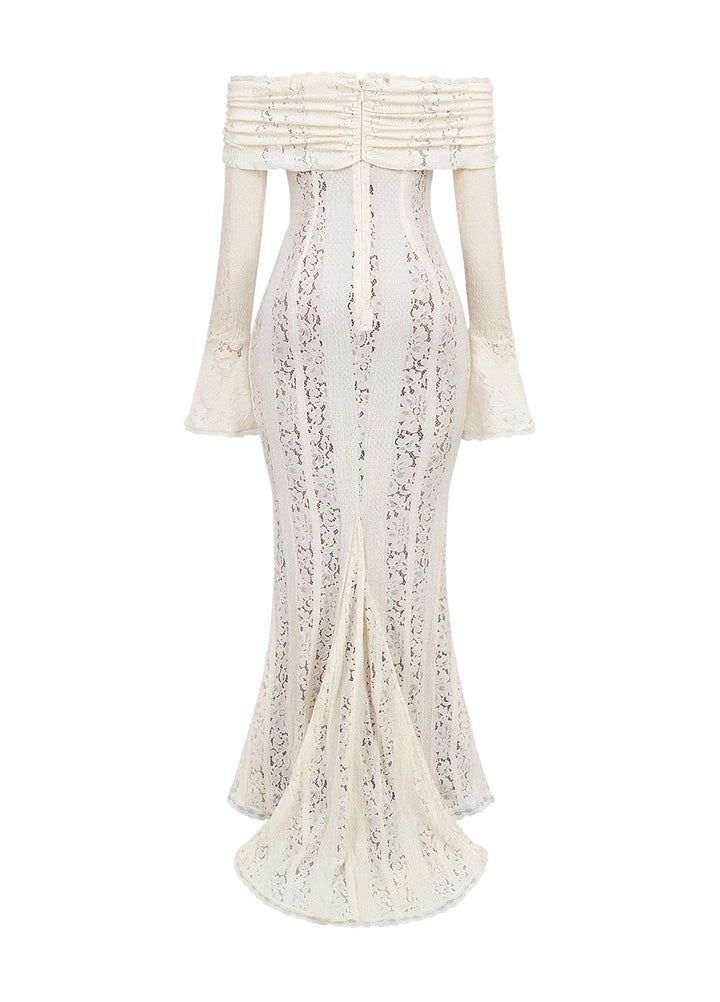 Zorah | Lace Maxi Dress – White