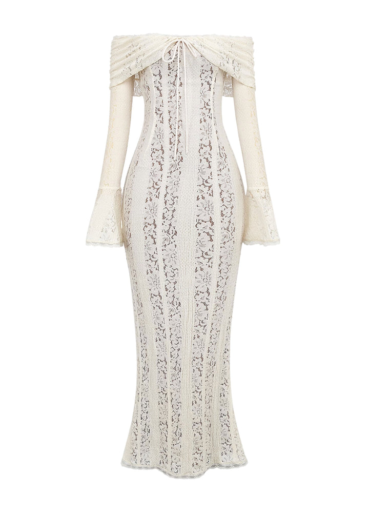 Zorah | Lace Maxi Dress – White