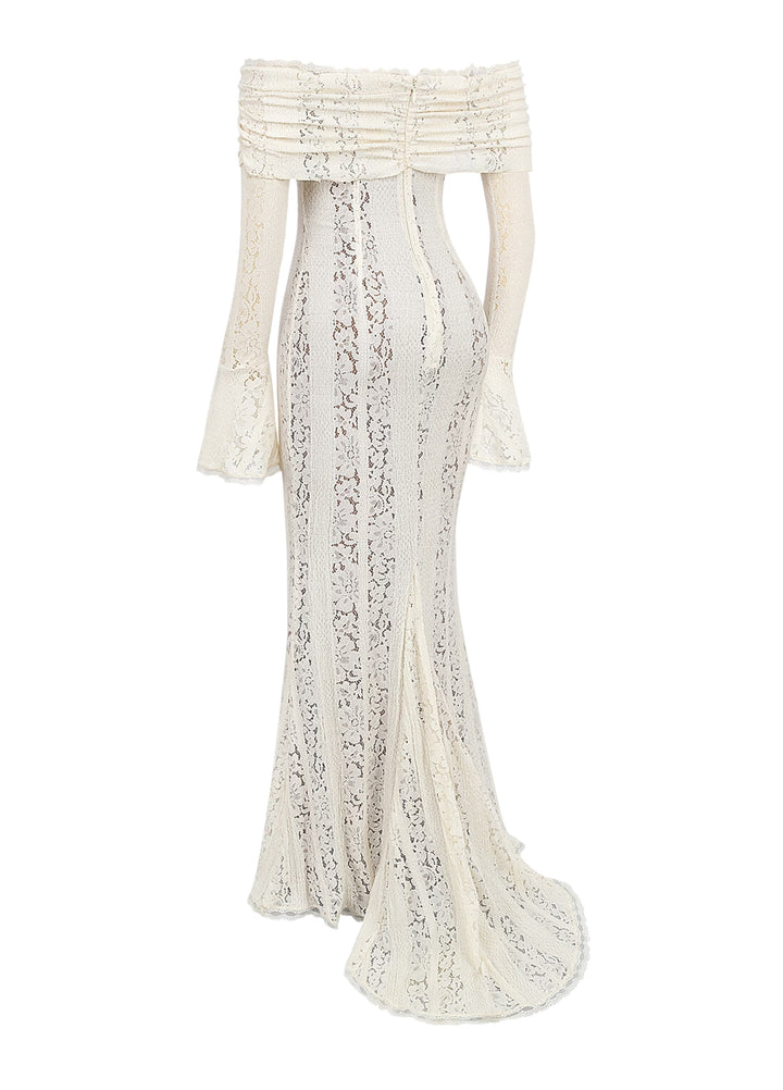 Zorah | Lace Maxi Dress – White
