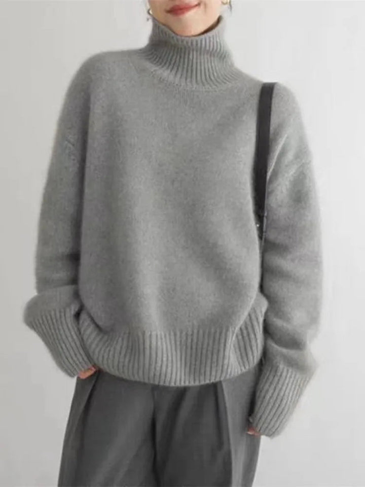 Merle – Oversized Turtleneck Knit Sweater