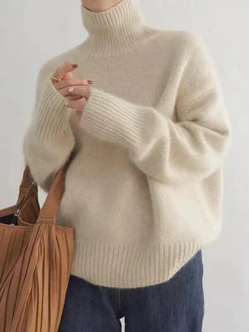 Merle – Oversized Turtleneck Knit Sweater