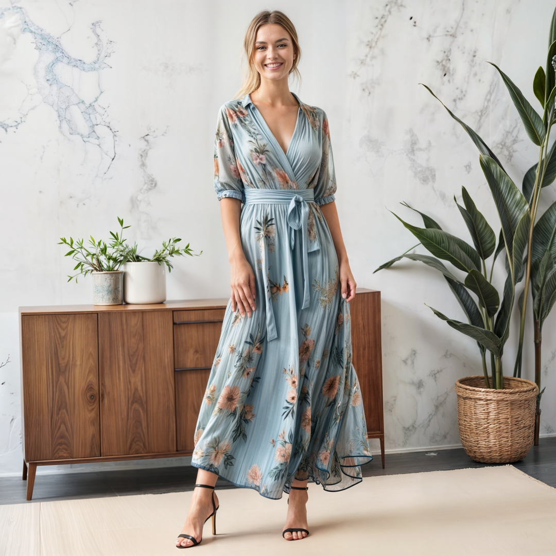 Colette | V-Neck Midi Dress