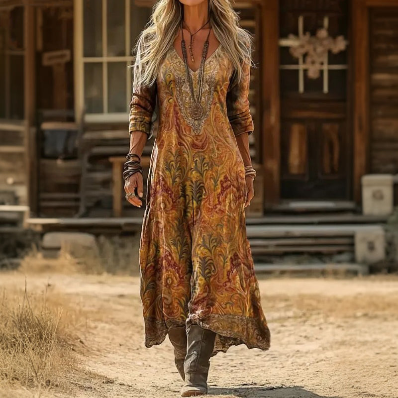 Zion | Vintage-Inspired Long Sleeve Casual Dress