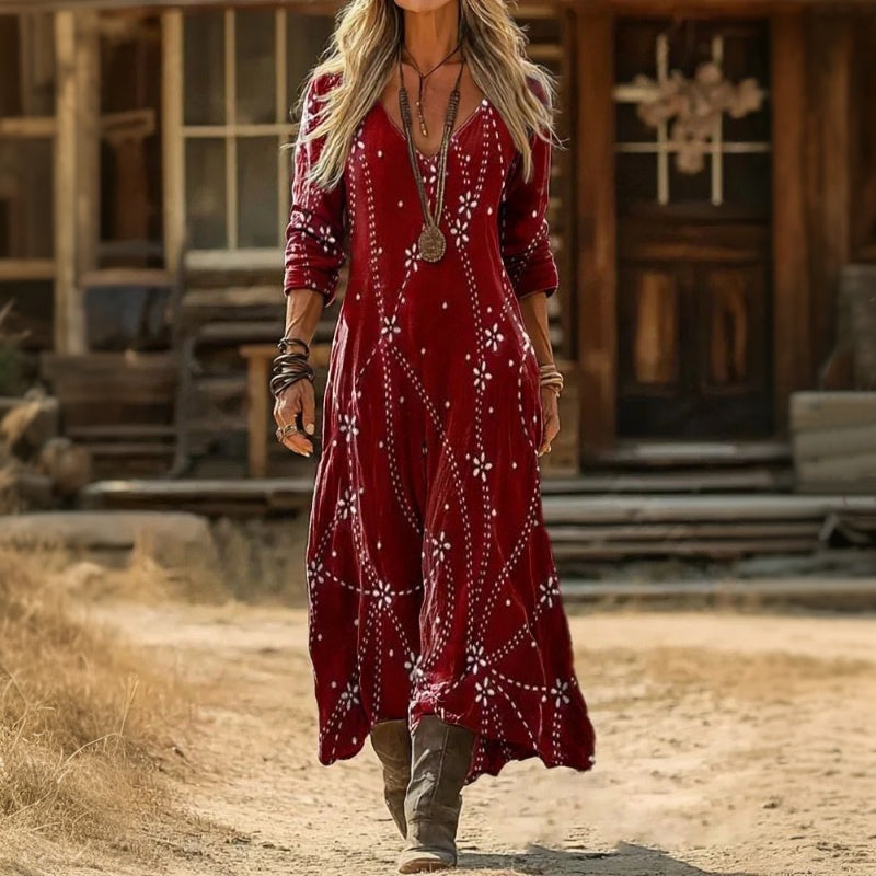 Kylie | Vintage-Inspired Long Sleeve Casual Dress