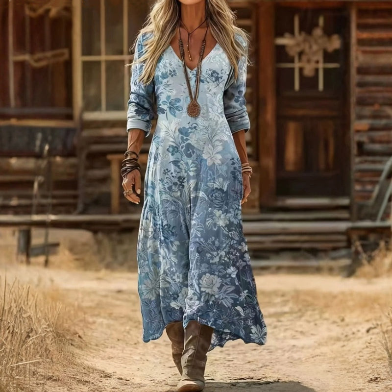 Kaylin | Vintage-Inspired Long Sleeve Casual Dress