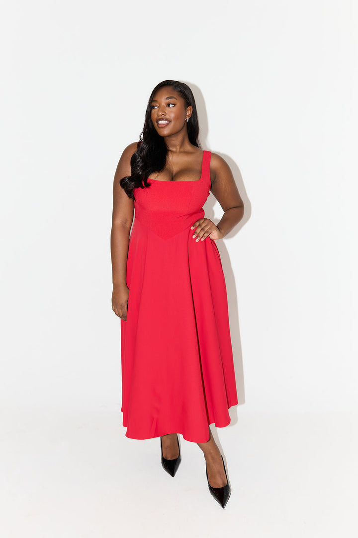 Castille | Elegant Midi Flow Dress