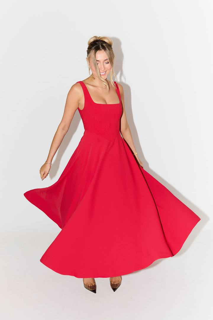 Castille | Elegant Midi Flow Dress