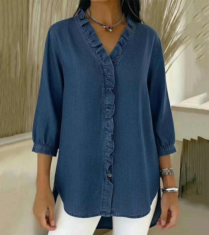 Destiny | Elegant Denim Blouse