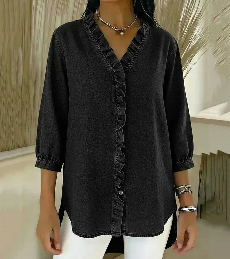 Destiny | Elegant Denim Blouse