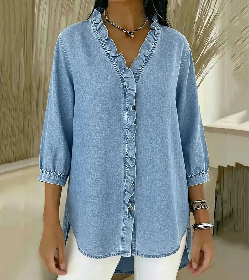 Destiny | Elegant Denim Blouse