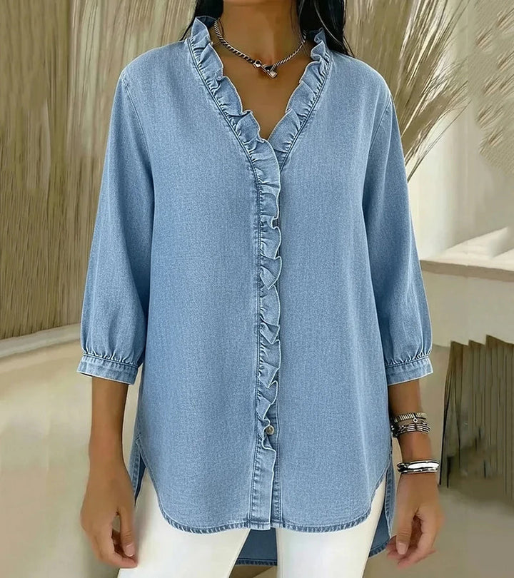 Destiny | Elegant Denim Blouse