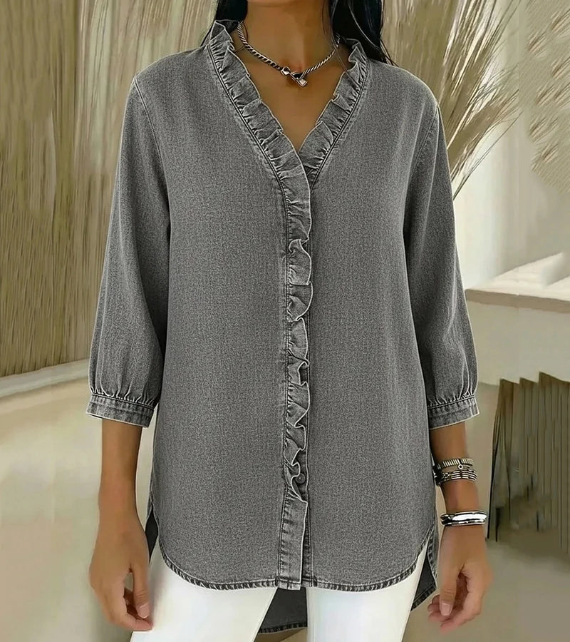 Destiny | Elegant Denim Blouse